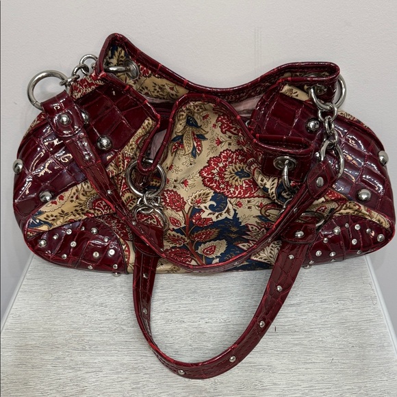 KATHY Women’s Van Zeeland Red Floral Shoulder Purse Y2K Handbag Vintage - Picture 11 of 11
